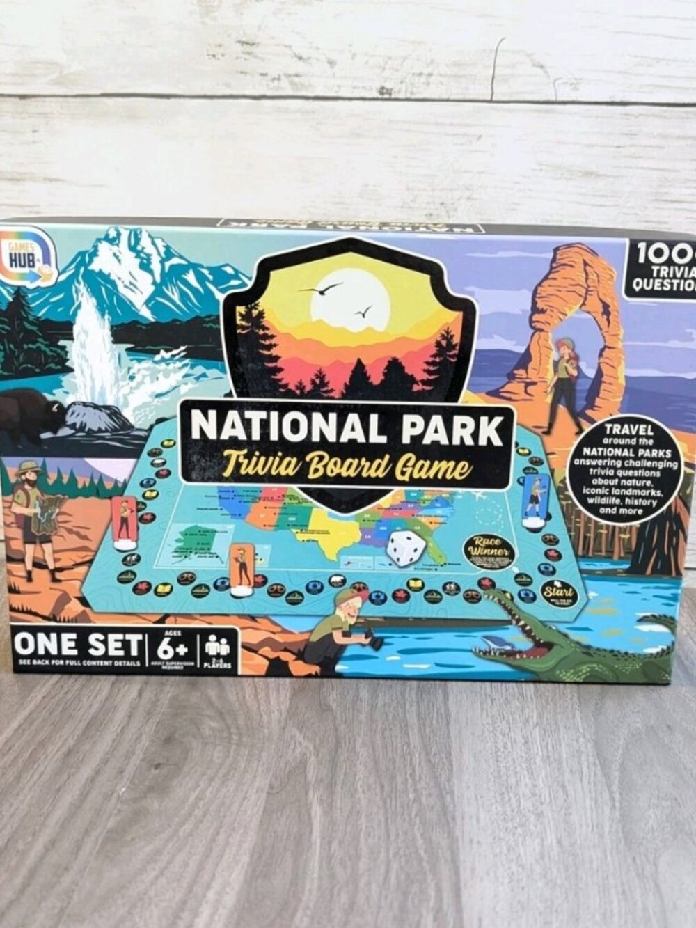 National Park Trivia Board Game, Cards, Game Board, COMPLETE Instructions & pcs